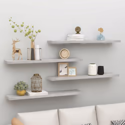 VidaXL 326608 étagères Panneaux MDF, Métal Gris