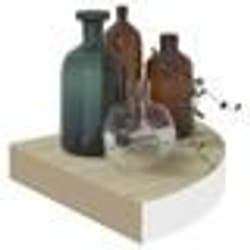 vidaXL Étagères d'angle murales 2 pcs Chêne et blanc 25x25x3,8 cm MDF