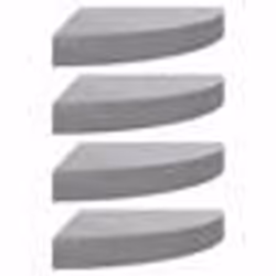 vidaXL Étagères d'angle murales 4 pcs Gris béton 25x25x3,8 cm MDF