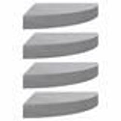 vidaXL Étagères d'angle murales 4 pcs Gris béton 25x25x3,8 cm MDF