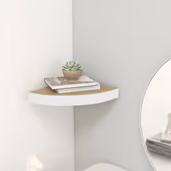 VidaXL 326639 étagères Panneaux MDF, Métal Chêne, Blanc