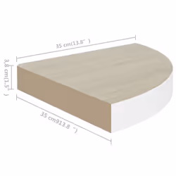VidaXL 326639 étagères Panneaux MDF, Métal Chêne, Blanc - Vue supplémentaire 7