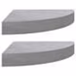 vidaXL Étagères d'angle murales 2 pcs Gris béton 35x35x3,8 cm MDF