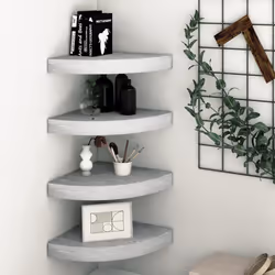 VidaXL 326644 étagères Panneaux MDF, Métal Gris