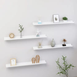 Vidaxl - tagères murales 4 pcs Blanc brillant 80x9x3 cm