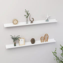 Vidaxl - tagères murales 2 pcs Blanc 100x9x3 cm