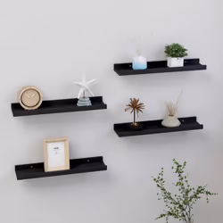 VidaXL 326667 étagères Panneaux MDF Noir