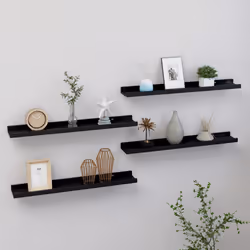 VidaXL 326668 étagères Panneaux MDF Noir