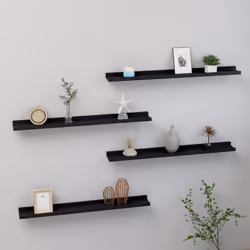 VidaXL 326669 étagères Panneaux MDF Noir