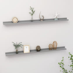 Vidaxl - tagères murales 2 pcs Gris 115x9x3 cm