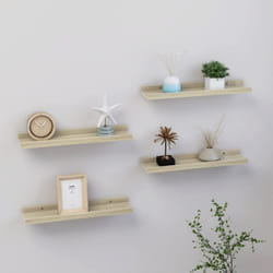 Vidaxl - tagères murales 4 pcs chêne sonoma 40x9x3 cm
