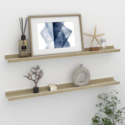 Vidaxl - tagères murales 2 pcs blanc et chêne sonoma 80x9x3 cm