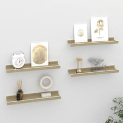 Vidaxl - tagères murales 4 pcs blanc et chêne sonoma 40x9x3 cm