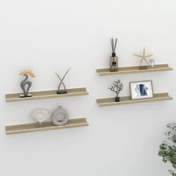 Vidaxl - tagères murales 4 pcs blanc et chêne sonoma 60x9x3 cm