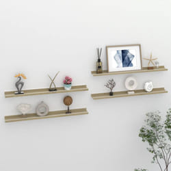 Vidaxl - tagères murales 4 pcs blanc et chêne sonoma 80x9x3 cm