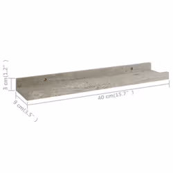 VidaXL 326699 étagères Panneaux MDF Gris - Vue supplémentaire 8