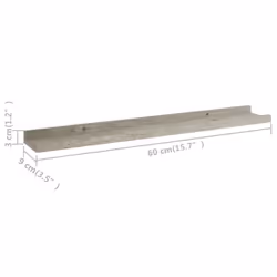 VidaXL 326700 étagères Panneaux MDF Gris - Vue supplémentaire 8