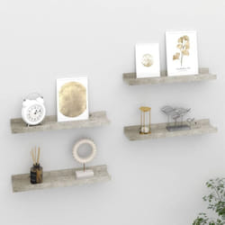 Tagères murales 4 pcs Gris béton 40x9x3 cm Vidaxl