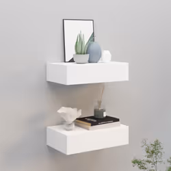 Description générale Introduisez une touche de charme élégant dans votre décoration intérieure avec ces étagères à tiroirs co ...