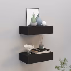 Description générale Introduisez une touche de charme élégant dans votre décoration intérieure avec ces étagères à tiroirs co ...