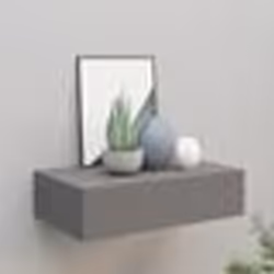 vidaXL Étagère à tiroir murale gris 40x23,5x10 cm MDF - TU