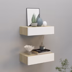 Introduisez une touche de charme élégant dans votre décoration intérieure avec ces étagères à tiroirs compactes ! Fabriquée e ...
