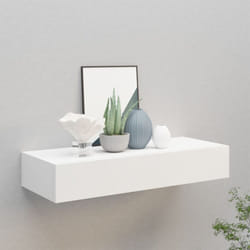 Vidaxl - tagère à tiroir murale Blanc 60x23,5x10 cm mdf