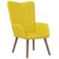 vidaXL Chaise de relaxation Jaune moutarde Velours - TU