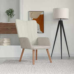 Chaise De Relaxation Blanc Crème Velours Vidaxl