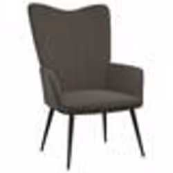 vidaXL Chaise de relaxation Gris foncé Velours - TU