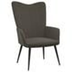 vidaXL Chaise de relaxation Gris foncé Velours - TU