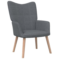 vidaXL Chaise de relaxation Gris foncé Tissu - TU