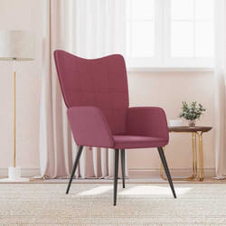 Chaise De Relaxation Rouge Bordeaux Tissu Vidaxl
