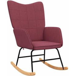 Chaise À Bascule Rouge Bordeaux Tissu Vidaxl