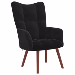 VidaXL 328057, Velours, Noir, mousse, 615 mm, 690 mm, 955 mm