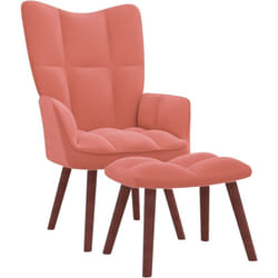 Vidaxl - Fauteuil élégant en velours en velours + répartition des plages disponibles couleur : Rose