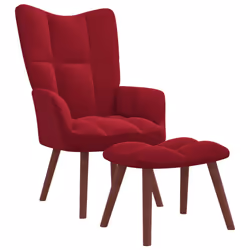VidaXL 328067, Velours, Rouge, mousse, 615 mm, 690 mm, 955 mm