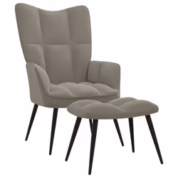 VidaXL 328084, Velours, Gris, mousse, 610 mm, 700 mm, 965 mm