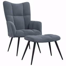 VidaXL 328085, Velours, Gris, mousse, 610 mm, 700 mm, 965 mm