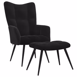 VidaXL 328090, Velours, Noir, mousse, 610 mm, 700 mm, 965 mm