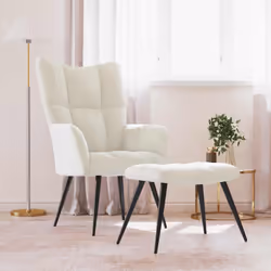 Cette chaise de relaxation avec repose-pied au design chic et élégant apportera une touche de modernité à votre déco. Avec qu ...