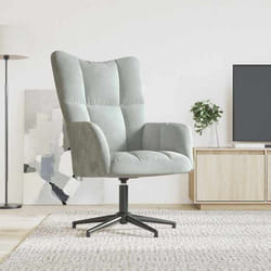 vidaXL Chaise de relaxation Gris clair Velours - TU