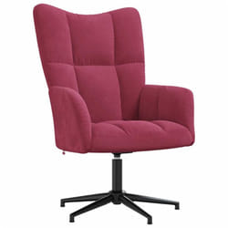 Chaise De Relaxation Rouge Bordeaux Velours Vidaxl
