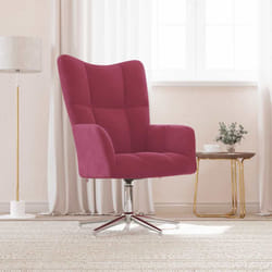 vidaXL Chaise de relaxation Rouge bordeaux Velours