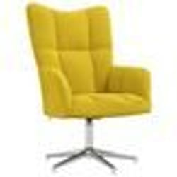 vidaXL Chaise de relaxation Jaune moutarde Velours - TU