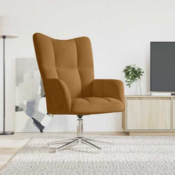 Chaise De Relaxation Marron Velours Vidaxl