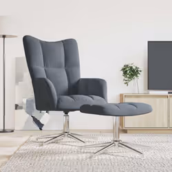 Cette chaise de relaxation avec repose-pied au design chic et élégant apportera une touche de modernité à votre déco. Avec qu ...