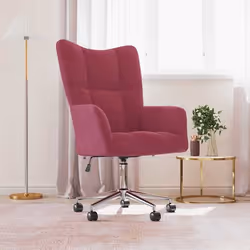 vidaXL Chaise de relaxation Rouge bordeaux Velours - TU