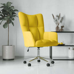 Vidaxl - Chaise de relaxation Jaune moutarde Velours