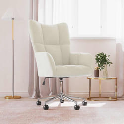 Vidaxl - Chaise de relaxation Blanc crème Velours